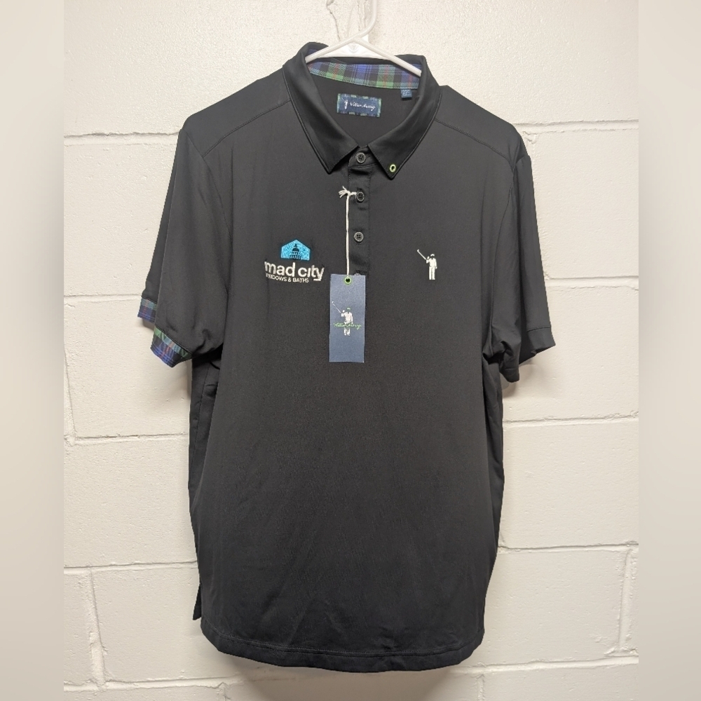 William Murray Golf Black Classic Polo Shirt Men's Medium New